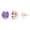 Rose, variant on Cushion Cut Simulated Tanzanite Solitaire Screw Back Stud Earrings In 14k Rose Gold Over Sterling Silver