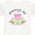 thumbnail image 4 of Inktastic Grammy's Girl Heart Flowers Girls Long Sleeve Baby Bodysuit, 4 of 5