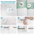 thumbnail image 4 of No Hook Shower Curtain, Green Shower Curtains for Bathroom with See Through Top Window, Modern Abstract Art Ombre Striped Waterproof & Washable Bath Curtain Standard 72"x72", 4 of 9