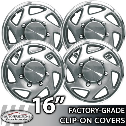 16" Universal SnapOn Chrome Wheel Hubcap Covers