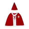 thumbnail image 4 of Capa de Navidad para niños, bufanda de disfraz de Navidad, capa ligera y portátil, capa de bufanda de Navidad para disfraces de fiesta temática de car chica con sombrero, 4 of 7