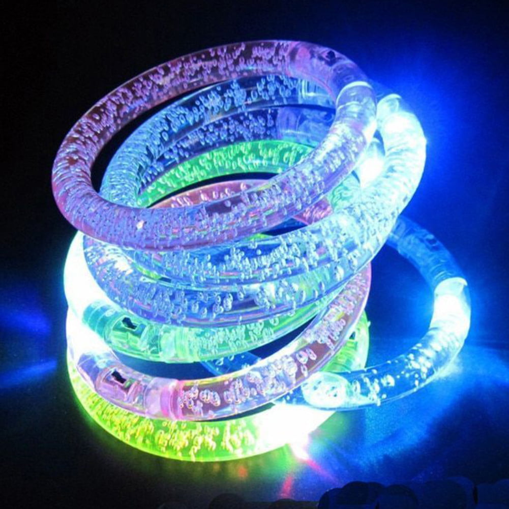 1pcs Stylish LED Steady Glowing Light Up Rave Party  Bracelets Bangles Wristband 