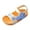 Orange, variant on Otqutp Toddler Closed Toe Shoes Boys Dinosaur Print Soft Bottom Non Slip Pvc Sandals Collision Color Beach Shoes for Toddler Little/big Kids