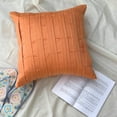 thumbnail image 5 of The HomeCentric Orange Pillow Cases, Textured Pintucks Solid Color Decorative Pillows Cover, Pack of 2, 14x14 inch (35x35 cm) Cushion Covers, Faux Suede Pillows Covers, - Orange Love Tune, 5 of 13