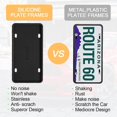 thumbnail image 5 of Car License Plate Frame, 2 PCS Anti-Theft Universal Silicone License Plate Frame for Cars, SUVs, Vehicles, Rustproof License Plate Frame, Auto A Black, 5 of 5