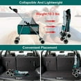 thumbnail image 4 of YRLLENSDAN Folding Dog Stroller, Lightweight Pet Stroller Cat Stroller Jogging Travel Carrier 4 Wheel Waterproof Puppy Stroller Animal Stroller for Medium Small Dogs, 4 of 7