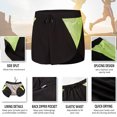 thumbnail image 3 of Men Sports Shorts Quick-Dry Breathable Splicing Print Lining Side Split Pocket Elastic Waist Running Gym Sportswear, 3 of 7
