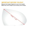 thumbnail image 3 of Unique Bargains Right Passenger Side Rearview Mirror Glass Replacement Non-heated Fit for Hyundai Elantra 2016-2018, 3 of 6