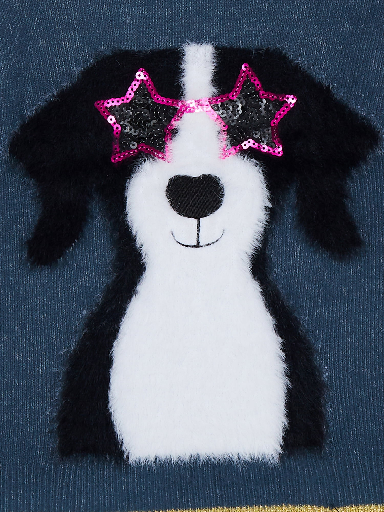 Nik and Leksi Girls Dog W Star Glasses, Sizes 4-16