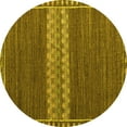 thumbnail image 1 of Ahgly Company Indoor Round Abstract Yellow Modern Area Rugs, 8' Round, 1 of 4