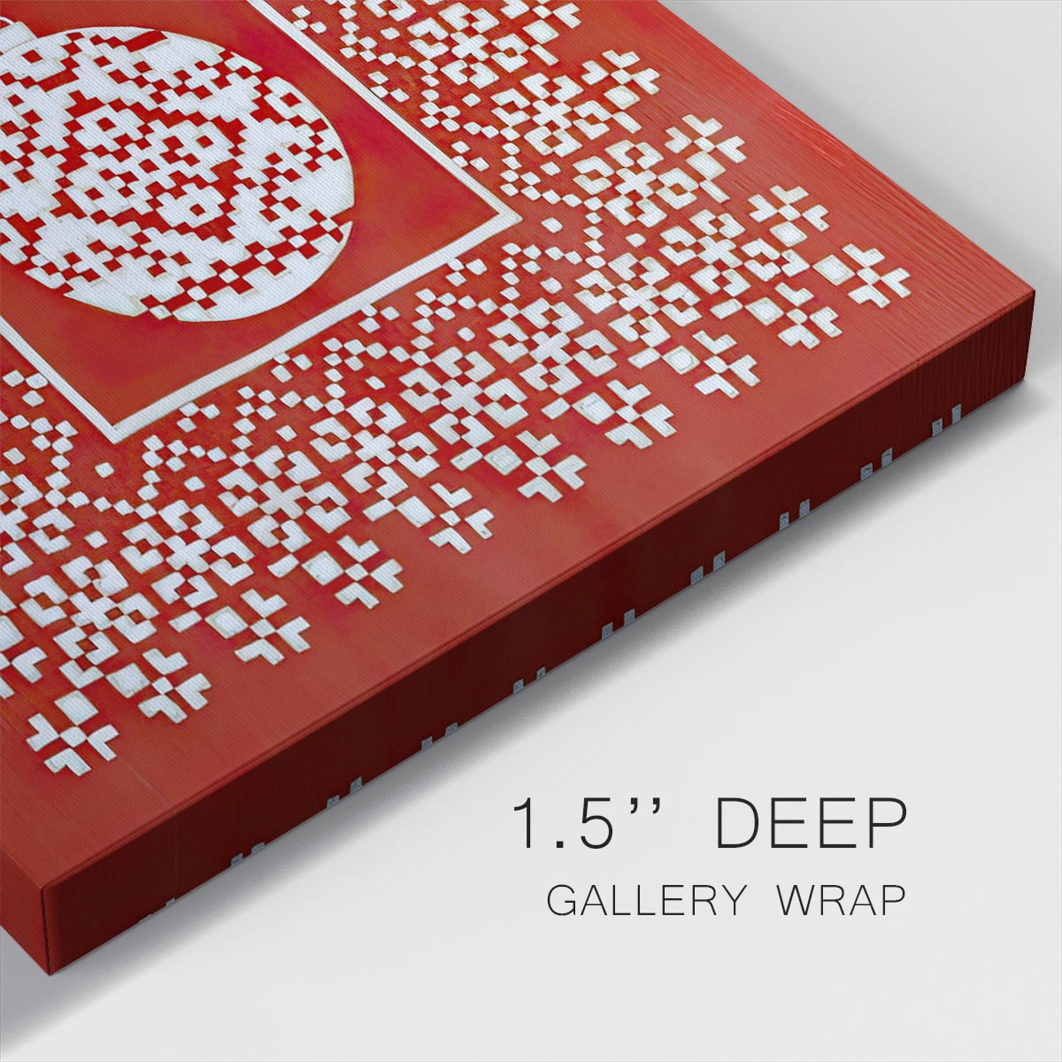 Fair Isle Snowflake VI- Gallery Wrapped Canvas