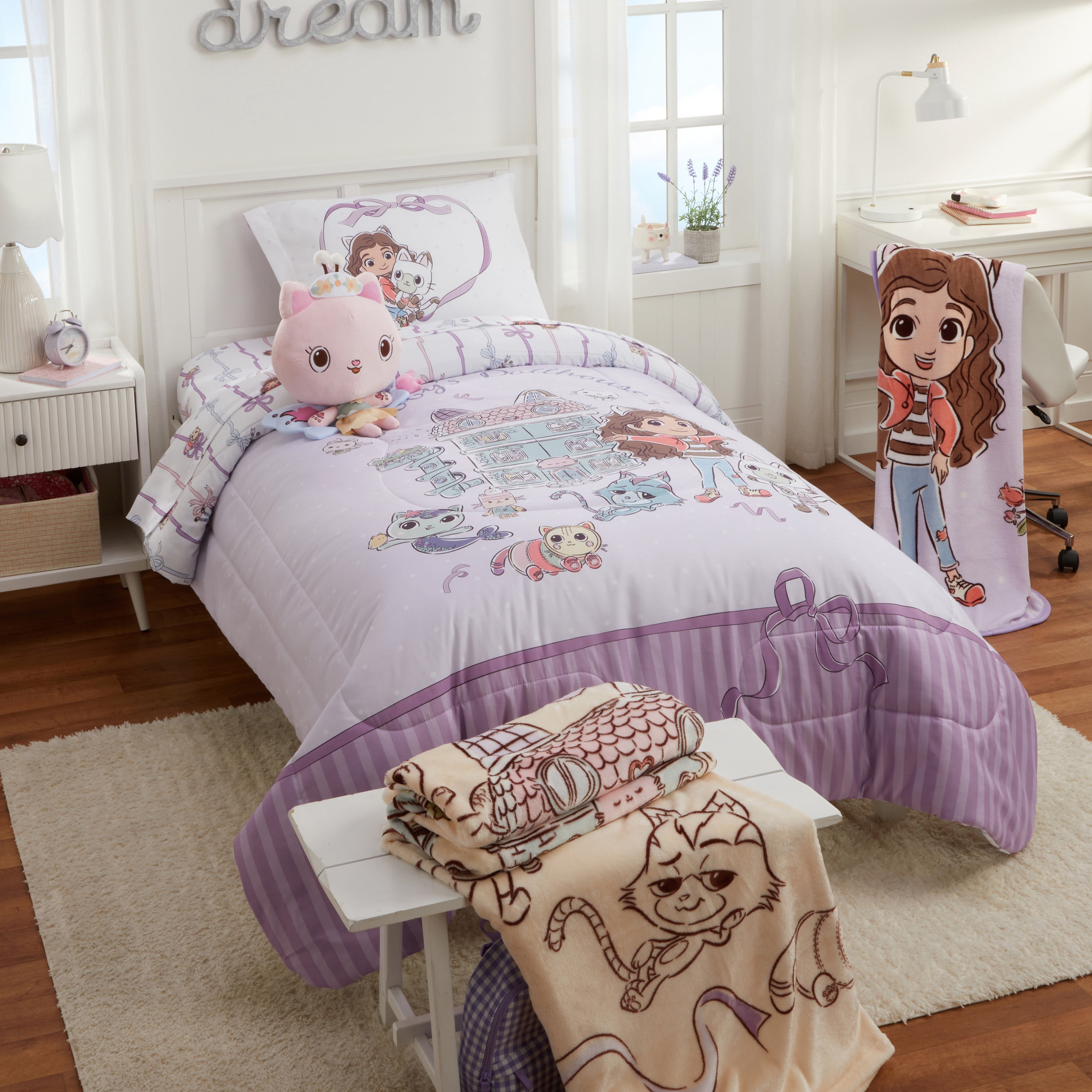 Gabby's Dollhouse Kids 4 Piece Sheet Set, Full