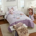 thumbnail image 3 of Gabby's Dollhouse Kids Purple Print Fleece Throw Blanket, 46 x 60, 3 of 7