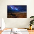 thumbnail image 3 of Elephant Stock Starlit Monument Valley Wall Art - Horizontal Canvas Wall Art - Living Room Wall Decor - Nature Canvas - Brown And Blue Decor - 12" x 8", 3 of 8