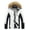 Black White, variant on Chrisuno Men Winter Jacket Parka Windproof Ski Raincoat Hood Black White S