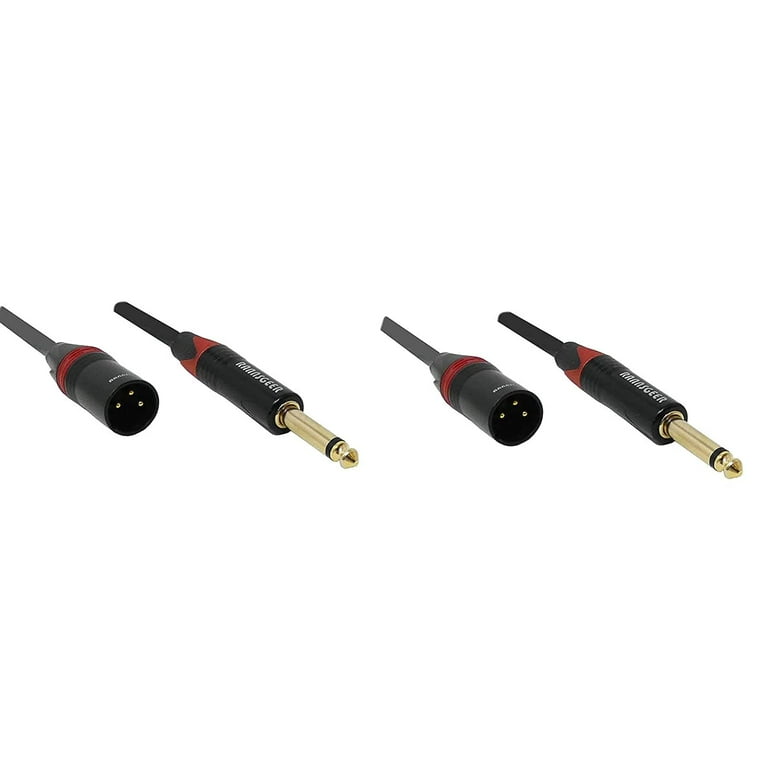 【即発送可能】 Feet 6 Male XLR to TS Inch 1/4 Pack 2 Rannsgeer Cable Ft (6 マイクアクセサリ