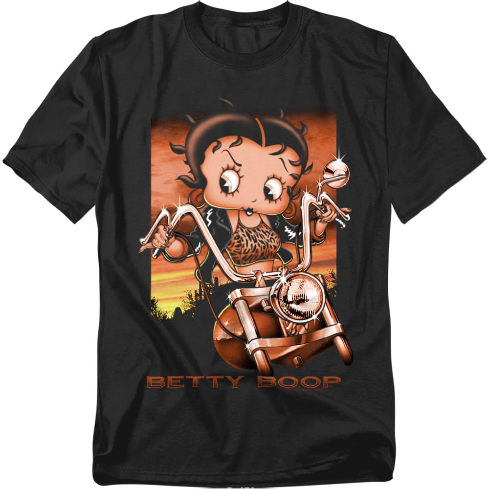 Betty Boop T-Shirt Sunset Rider Unisex Graphic Tee For Men & Women