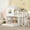 White, variant on Bellemave Twin Over Full House Bunk Bed with Slide, Wood L-Shaped Fort Loft Bunk Beds Frame with Ladder, Floor Playhouse Bed, No Need Spring Box (Antique Gray)