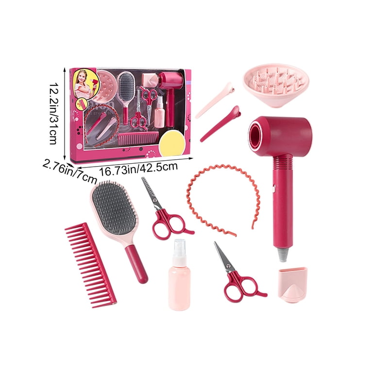 Kids Barber Play Set Hair Dryer Clipper Pretend Role Play Toys