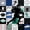 Teal Navy, variant on Manfei Boys Football Blackout Curtains, Sport Checkered Window Curtains Pack of 2 (38x45 Each), Black Gray