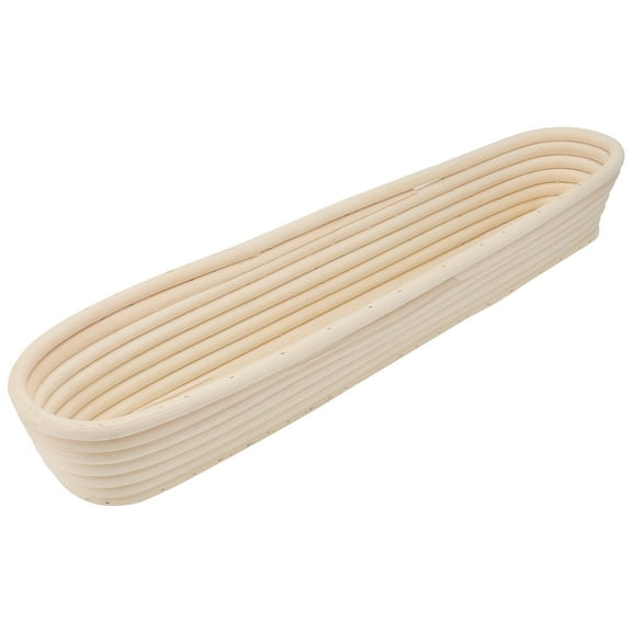 FONDOTIN 1Pc Baking Basket Khaki Rattan Woven Bread Mold Safe for Dough Proofing