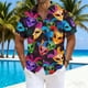 thumbnail image 1 of Blusa y camisa de manga corta con cuello vuelto para hombre, camisa de cuello abotonado con estampado de carnaval, blusa de longitud media para hombre, 1 of 6