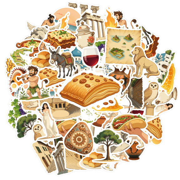 Ancient Stickers Stationery Stickers Mythology Kids Stickers DIY Stickers for Laptops Notebooks Cars