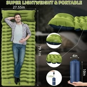Camping Sleeping Pad, Ultralight Camping Mat with Pillow Built-in Foot Pump Inflatable Sleeping Pad for Camping Backpacking Hiking Traveling Tent