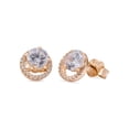 thumbnail image 3 of PANDORA Sparkling Round Halo Stud Earrings, 3 of 4