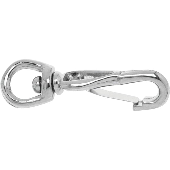 Campbell Chain & Fittings T7615602 Round Eye Spring Snap, Swiveling, 1/4", Tagged Pack of 10