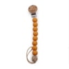 Kanga Care Silicone & Wood Paci Clip :: Saffron