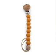 Kanga Care Silicone & Wood Paci Clip :: Saffron