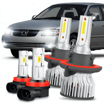 H13 9008 High&Low Beam for Nissan Sentra 2004-2008 2009 2010 2011 2012 LED Headlights Bulb H11 Fog Lights 4pcs
