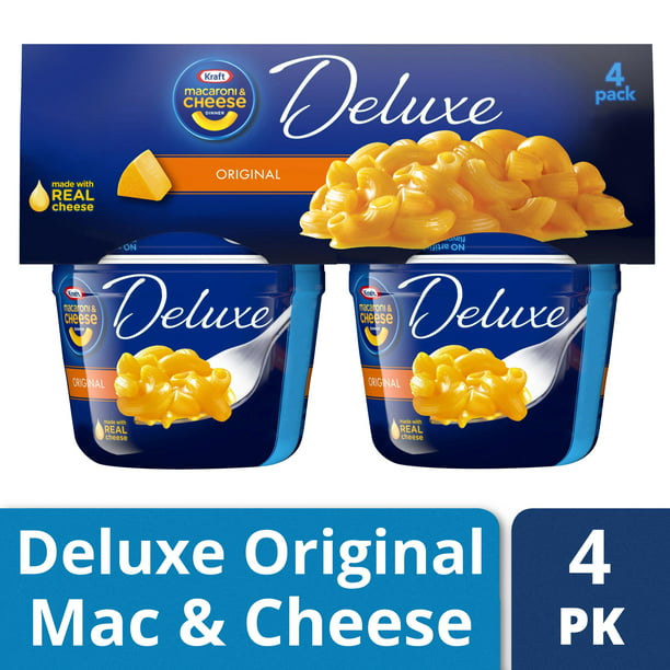 (2 Pack) Kraft Deluxe Original Mac and Cheese Dinner Cups, 4 ct - 9.56 ...