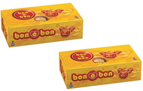 Bon O Bon Bonbons with Peanut Cream Filling and Wafer 450 Grs.Two Pack