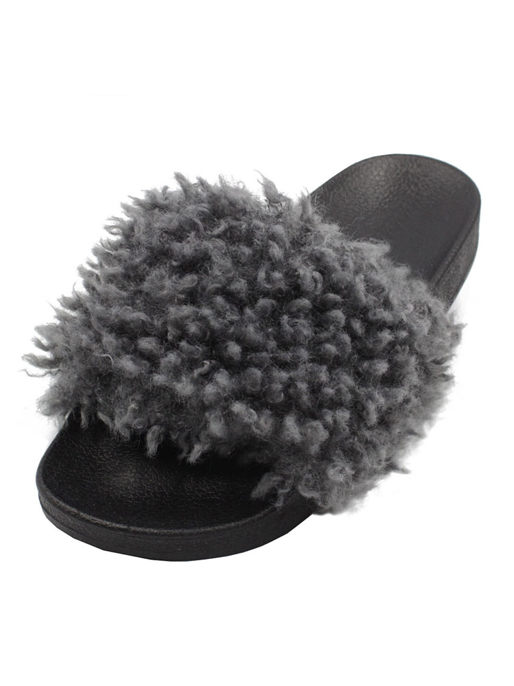 fuzzy flip flops