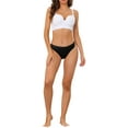 thumbnail image 2 of INSPIRE CHIC Women's Packs G-String Panties Breathable Hi-Cut Thongs S 2 Beige/2 Red/2 Black, 2 of 4