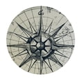 thumbnail image 4 of HAOXIT Sea Map Tablecloth Compass Sailing Ship Round Table Cloth Protector Proof Table Cover 46-50, 4 of 8