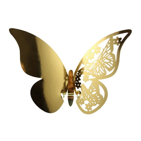 

50pcs Butterfly Napkin Ring Table Home Wedding Birthday Date Anniversary Party Decorations-Exquisite Butterfly Cardboard Decorative Butterfly Wall Stickers Decorative Cards