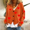thumbnail image 2 of Besolor Fall Sweaters for Women 2024 Cute Graphic Printed Long Sleeve Plush Jackets Plus Size Button down Outwears, 2 of 4