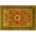 thumbnail image 1 of Ahgly Company Machine Washable Indoor Rectangle Persian Yellow Traditional Area Rugs, 2' x 5', 1 of 4