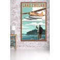 thumbnail image 3 of Chelan, Washington, Lake Chelan, Float Plane and Fisherman (36x54 Giclee Gallery Art Print, Vivid Textured Wall Decor), 3 of 3