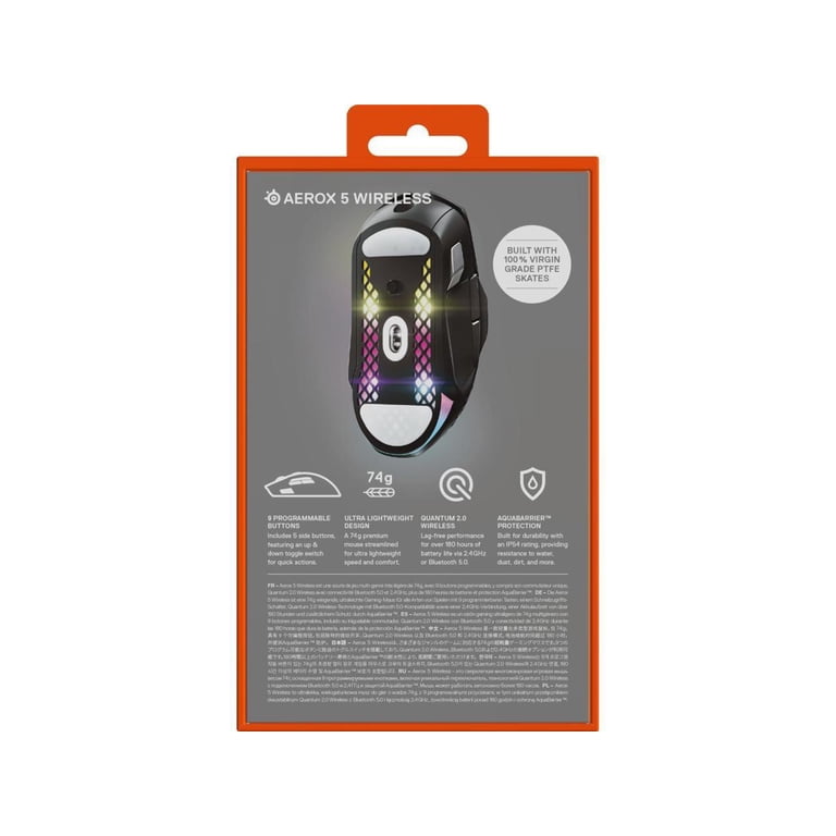 SteelSeries Aerox 5 Wireless Gaming Mouse, 18000 CPI, Ultra