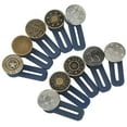 thumbnail image 2 of Telescopic Jeans Waist Extension Button Buckle Retractable Adjustable Detachable Metal Letter Button, 2 of 9