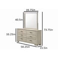 thumbnail image 5 of Best Quality Furniture Rustic Gray Beige Wood Bedroom Set with LED Lighting, 5 of 5