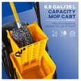 thumbnail image 4 of Mop Bucket with Wringer - 2 x 6.9 Gallon Janitorial Cart - Commercial Mop Bucket System with Wheels & Side Press Wringer - Cleaning Bucket for Home & Business, 4 of 9