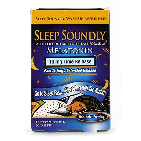 Sleep Soundly Melatonin 10mg, Fast Acting, Extended Release Sleep Formula, 60