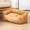 Khaki, variant on dog couch Suede Dog Sofa Bed Non Bottom Washable Combed Filled Rectangle Couch For Dogs Friendly Pet Lounger For Extra Small To Medium Breeds