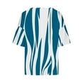 thumbnail image 5 of AKOEE Womens 3/4 Length Plus Size T Shirt Graphic Print Loose Crew Neck Tops Short Sleeve S-5X Casual Large Tees (Small, Sky Blue 02), 5 of 5