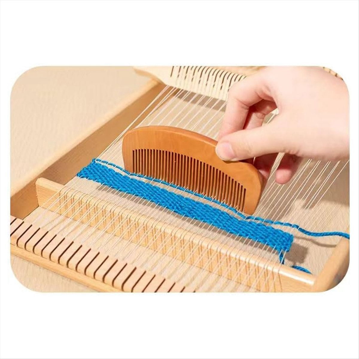 Weaving- Kit, 15.6 Inch H X 9.85 Inch W Wooden Tapestry Looms, DIY Hand-Knitting Weaving Machine